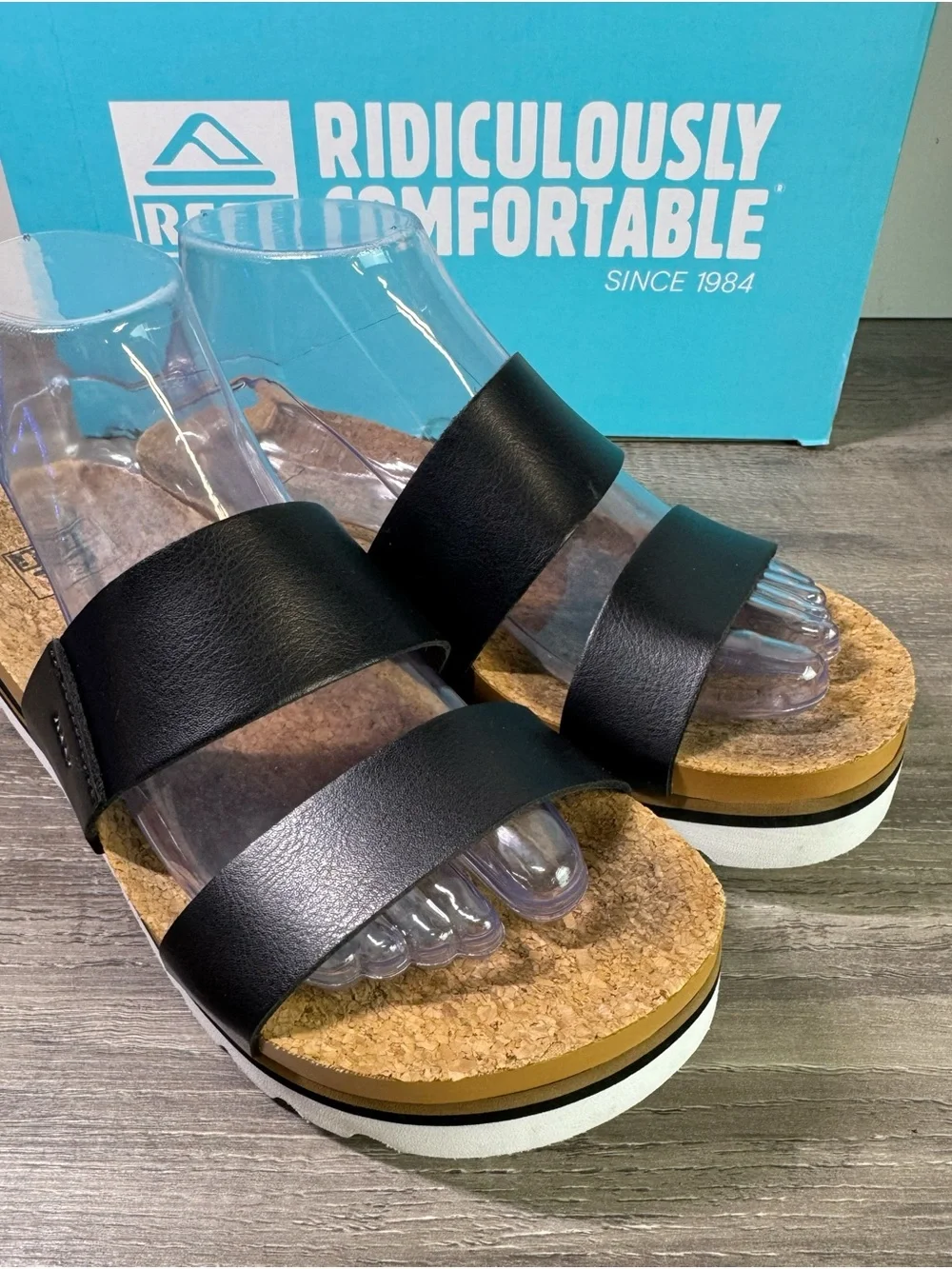 Reef Cushion Vista Hi Sandals size 8 arch support corkbed platform